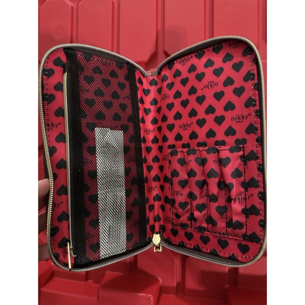 NWOT Nicole Lee Nikky handheld Wallet zipper "Bonjour Paris “ in red - Picture 4 of 5
